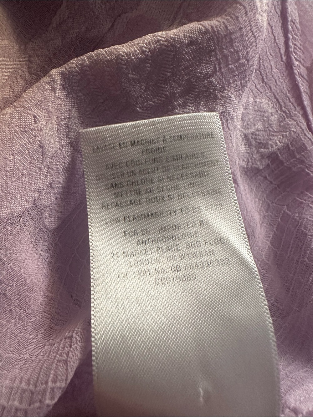 Anthropologie Maeve Mallory Lace Blouse Lilac Purple Ruffle Top S - Picture 11 of 11